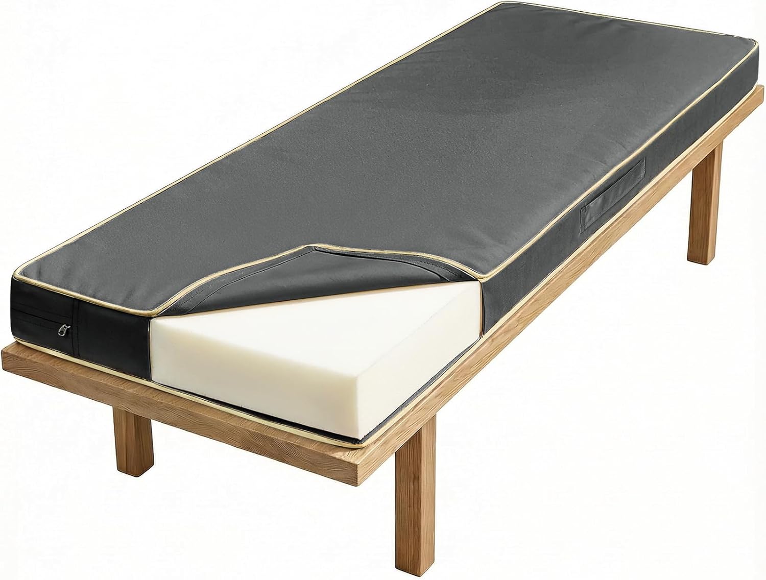 Outdoor Bench Cushions for Patio Furniture, 48x18x3 Inch, Comfortable Bench Seat Pads for Garden, Indoor, Porch Swing (Grey)