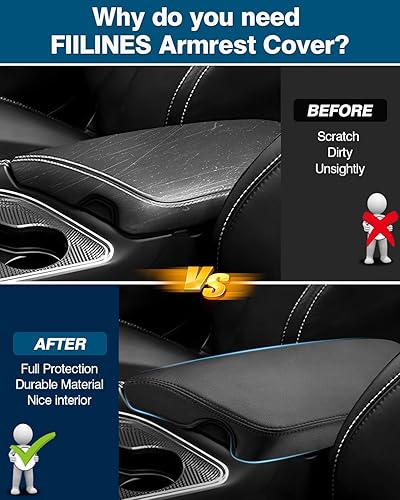 Miniatura 3 de FIILINES Funda de consola central compatible con Toyota 4Runner 2010-2021 2022 2023 2024, funda para reposabrazos de 4 corredores, accesorios para