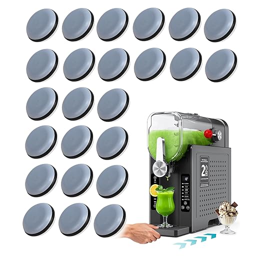 24 PCS Appliance Sliders, Self-Adhesive Furniture Movers for Countertop, Easy Move Blender, Air Fryer, Mixer & Protect Surface, Kitchen Organizer Accessories