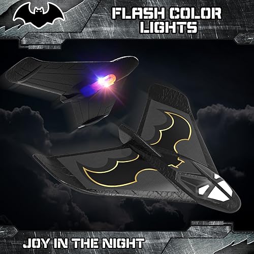 Miniatura 4 de Fuwidvia Paquete de 6 juguetes de lanzamiento de aviones, juguetes de avión de espuma LED para niños, juguetes voladores de avión al aire libre para