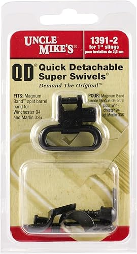 Miniatura 2 de Uncle Mike's QD 1391-2 Quick desmontable Super Swivel para eslingas de 1 pulgada, color negro