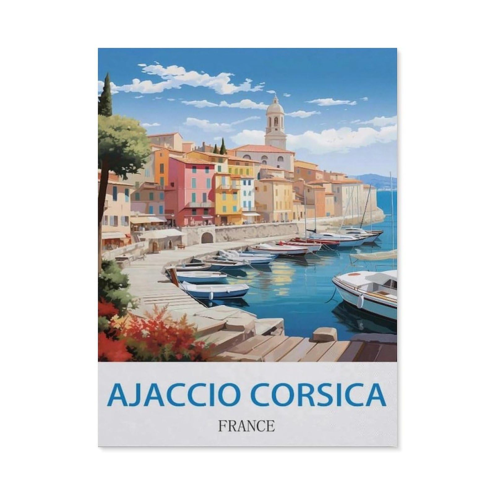 BEAYODKP DIY Diamond Painting，Ajaccio Corsica France（40x50cm）
