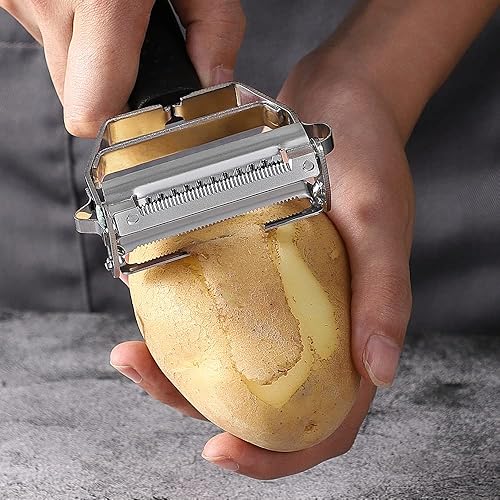 Miniatura 9 de Wanbasion Juego de 16 cuchillos de cocina negros con bloque, juego de cuchillos de acero inoxidable para cocina, juegos de cuchillos de chef