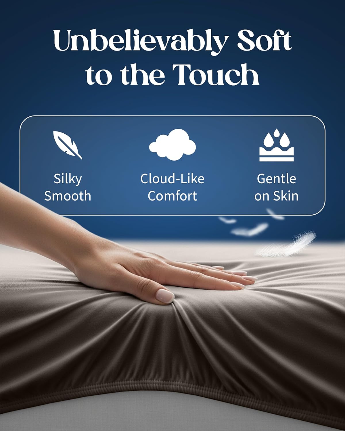 Cooling Fitted Sheet Queen Size - 1 PC BreezeWeave Cooling Sheets for Hot Sleepers & Cool Rest w/ 16 in Deep Pocket - Corner Straps, Cloud Soft, Ultra Durable - 57 x 77 in (Cool Grey) - Image 6