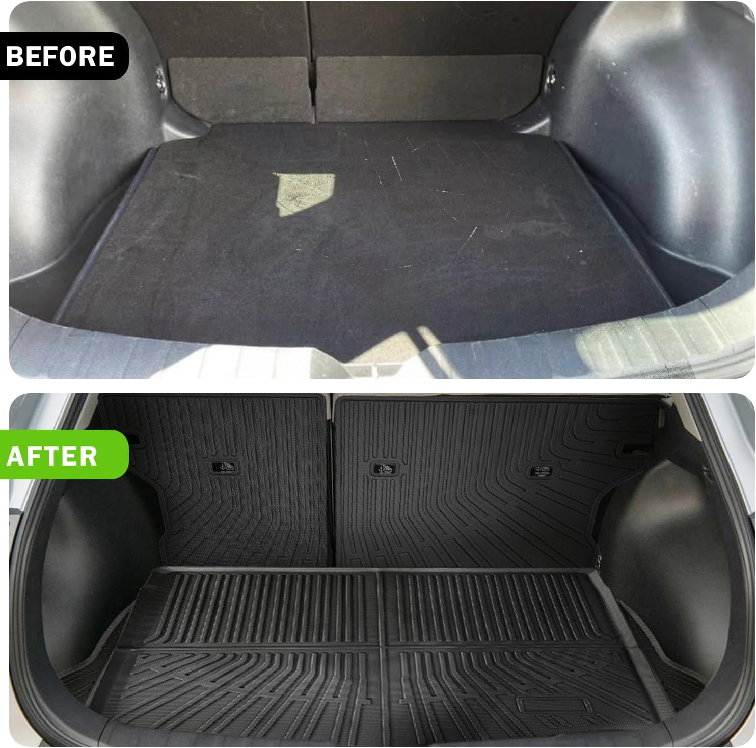 Cargo Liner Fits for Toyota Corolla Cross 2022 2023 2024 2025 with Backrest Mat Custom Fit TPE Anti-Slip Car Seat Back Protector Accessories