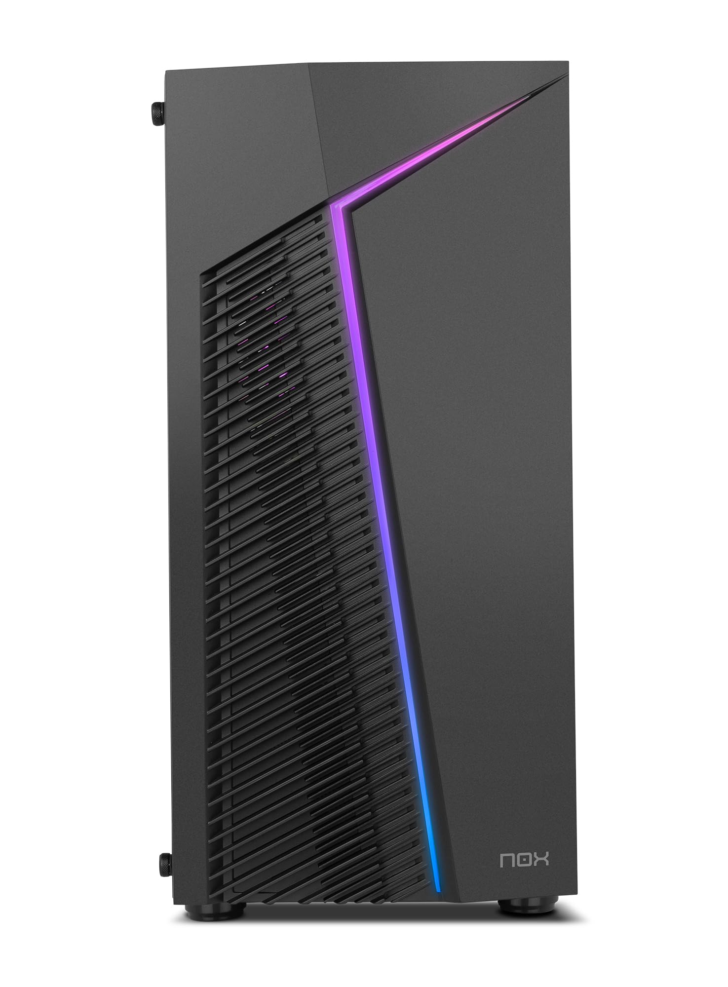 NOX XTREME PRODUCTS INFINITY ZETA - Mini Tower M-ATX/ITX ARGB Rainbow Dynamic, pannello laterale in vetro temperato, spazio per 6 ventole, compatibilità schede grafiche fino a 310 mm, USB 3.0, nero