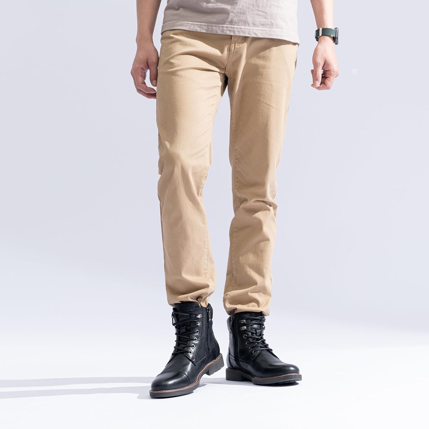 Jousen Mens Boots Leather Retro Dress Boot Cap Toe Casual Motorcycle - Image 7