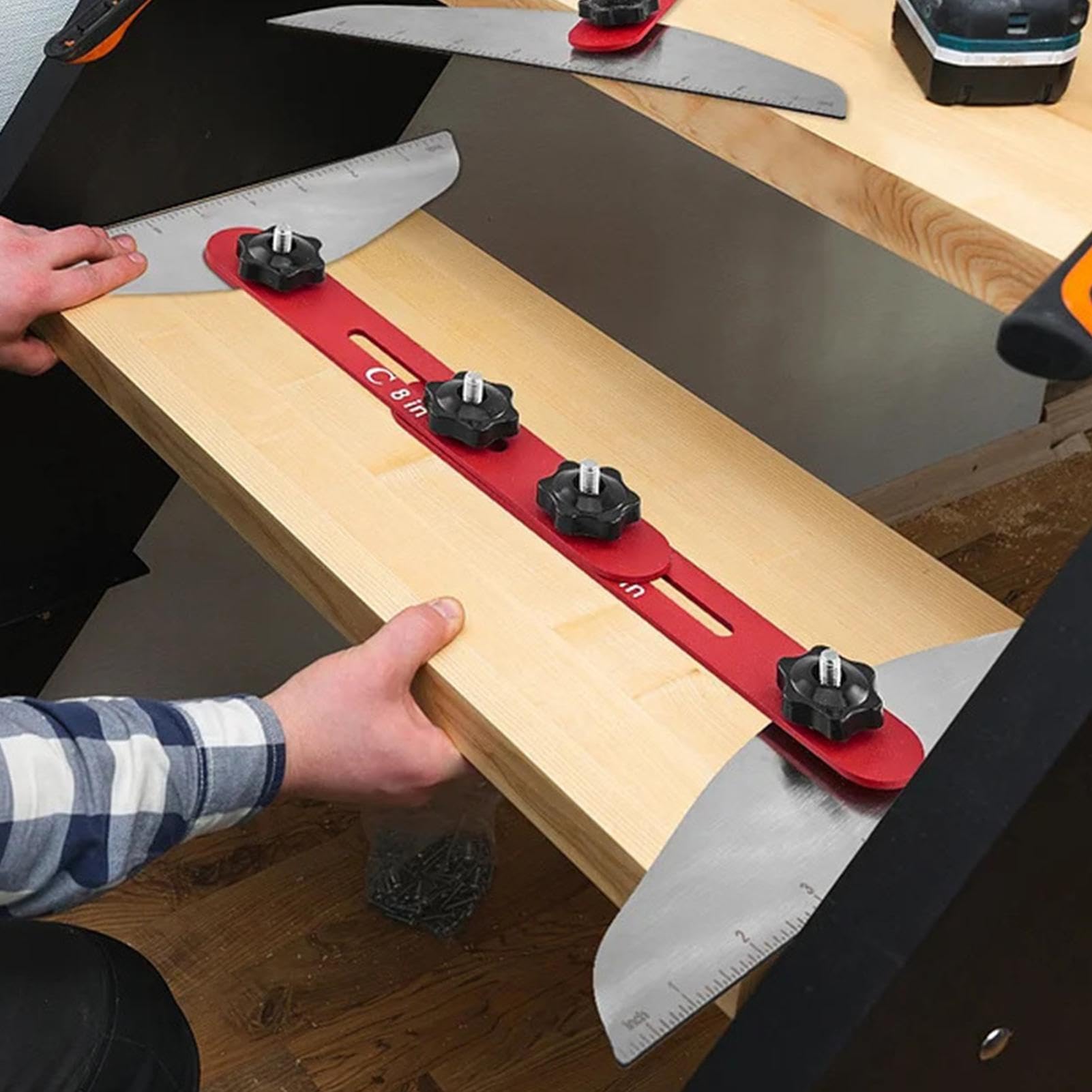Outils de coupe d'escalier | Outils de mesure riser | Outil pour matériaux | en | Compteur d'escalier parfait avec mesures de 20,3 cm à 152,4 cm pour couper des escaliers parfaits, marches