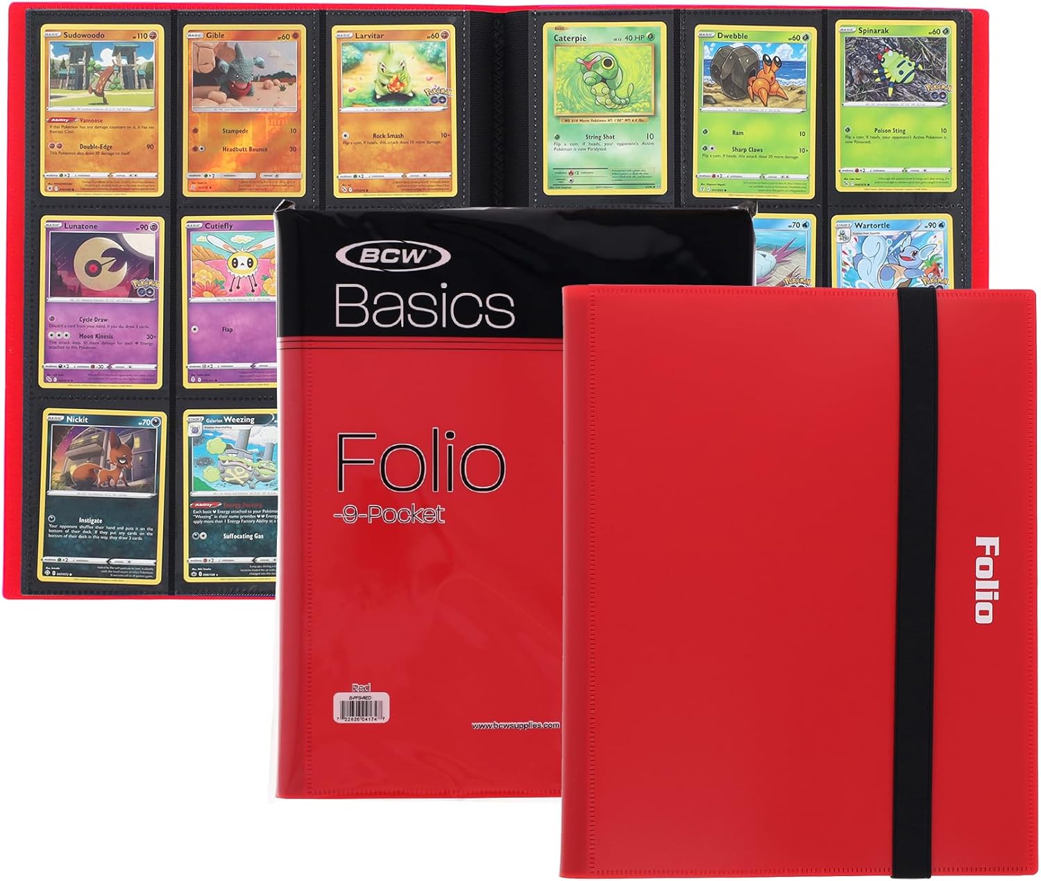 BCW Basics Folio 9-Pocket Card Album - Black | Archival Safe, Side-Loading Binder | Premium Storage Solution for Trading Cards, Sports Cards, and More | 360-Card Capacity