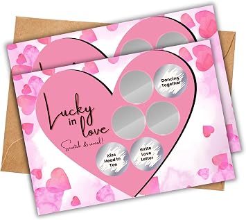 Naughty Scratch Off Cards for Him, Pack of Two, Couples Date Night - Unique Date Scratch Off Cards, Gifts for Boyfriend - Romantic Newlywed and Wedding Anniversary Couples Gifts