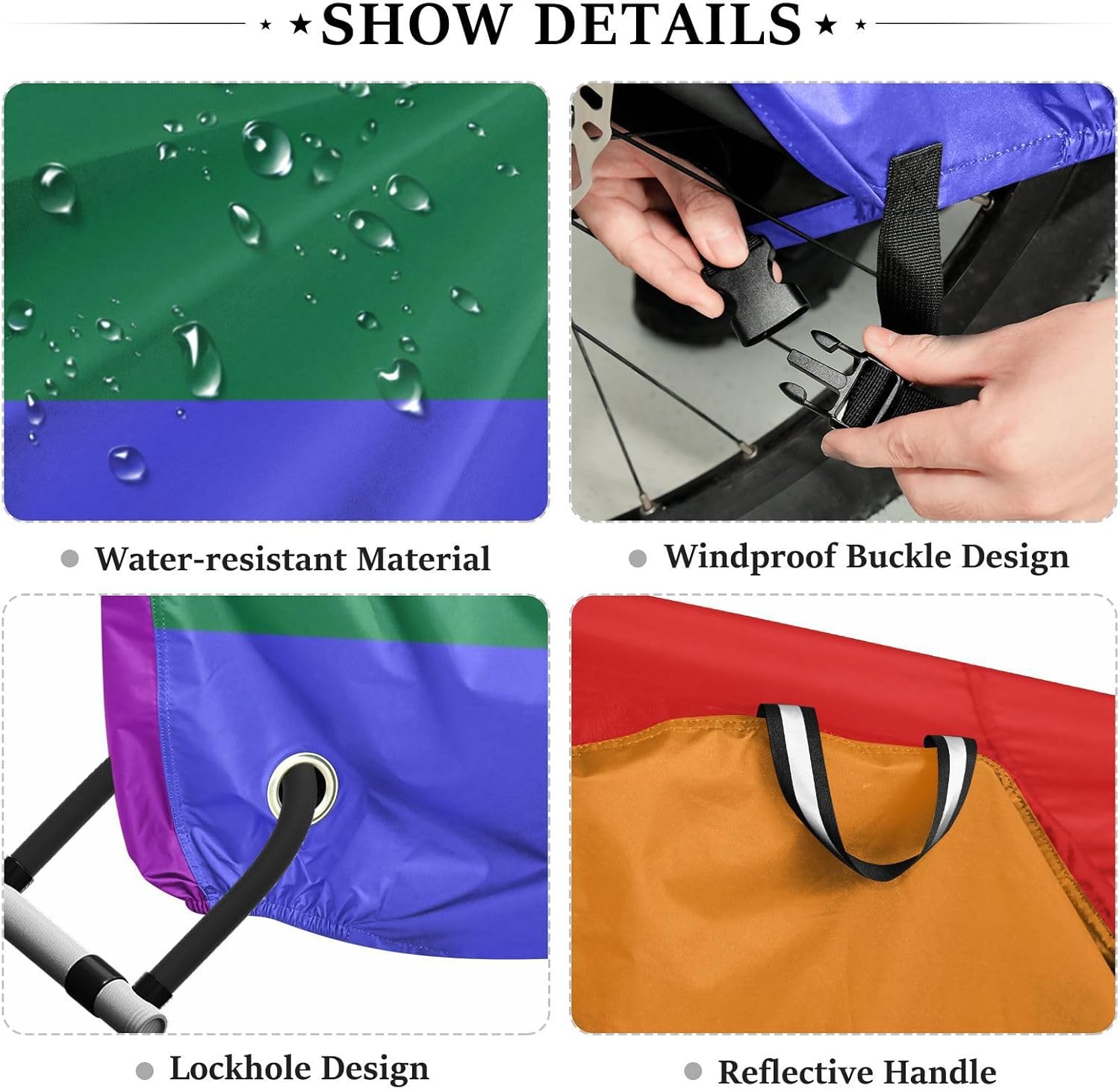 Rainbows Flag Covers for Bike Uv Resistant Motorcycle Cover Bikes Storage