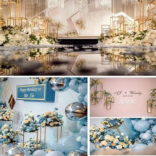 Miniatura 6 de 10 Pcs Gold Vases for Centerpieces Metal 9Flower Vases Stand Wedding Centerpieces for Tables Decorations Flower Display for Arrangement Wedding