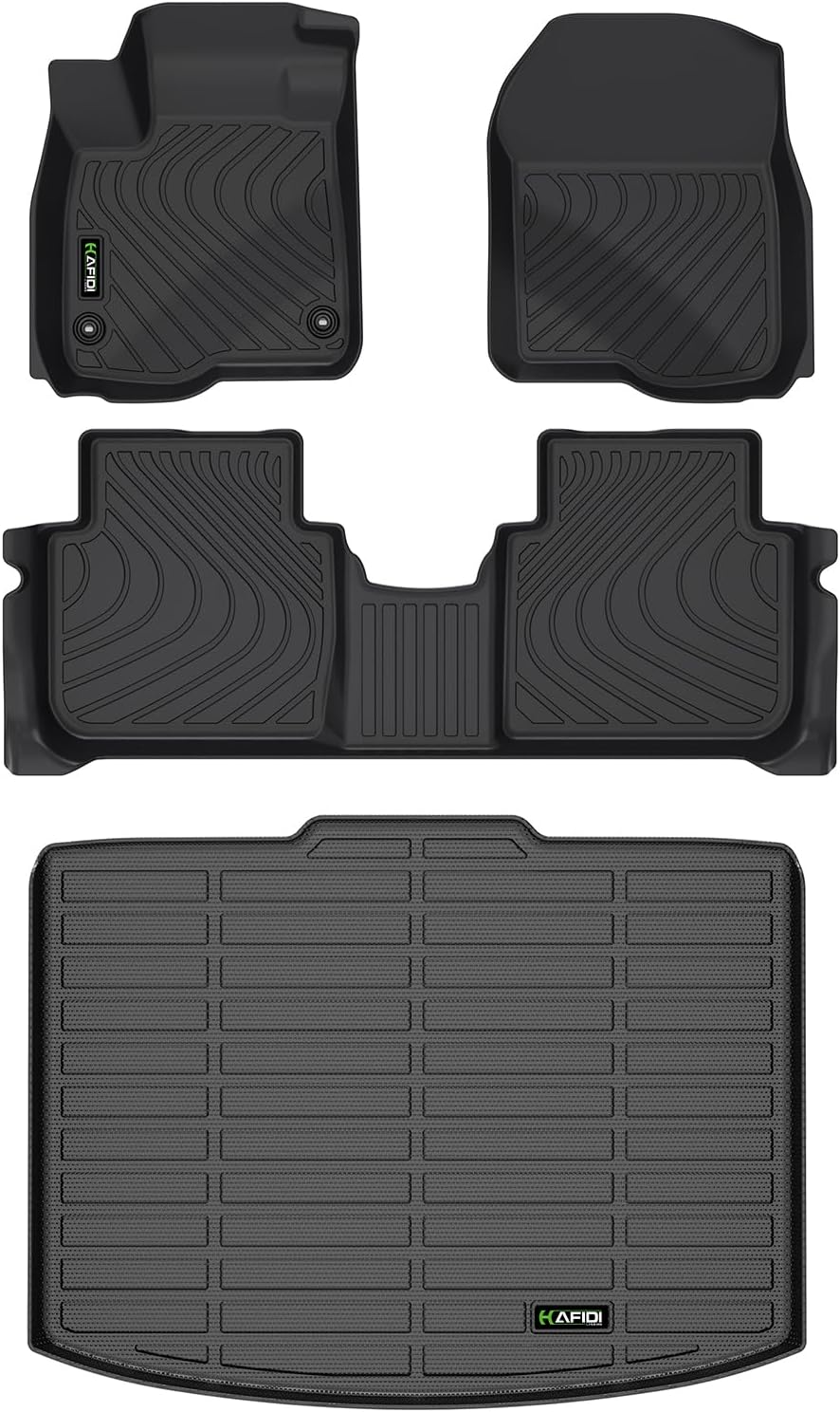 HAFIDI® Floor Mats & Cargo Liner Set Fit For 2023 2024 2025 2026 Honda CR-V (Not fit CRV Hybrid Models) All Weather Protection TPE Anti-Slip Automotive Full Set Floor Liners Custom Accessories - Black