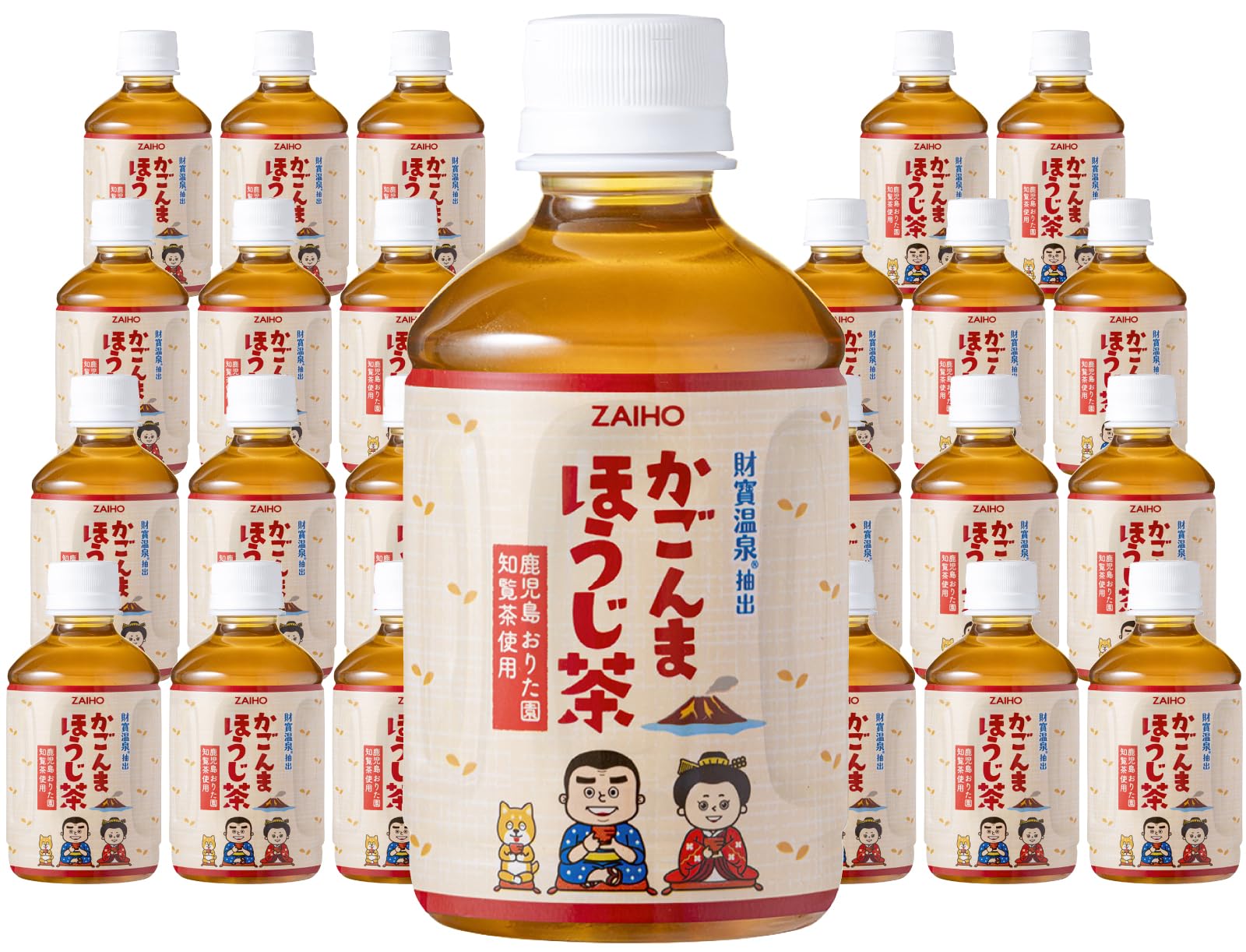Amazon.co.jp: 財宝 かごんまほうじ茶 280ml×24本 : 食品・飲料・お酒