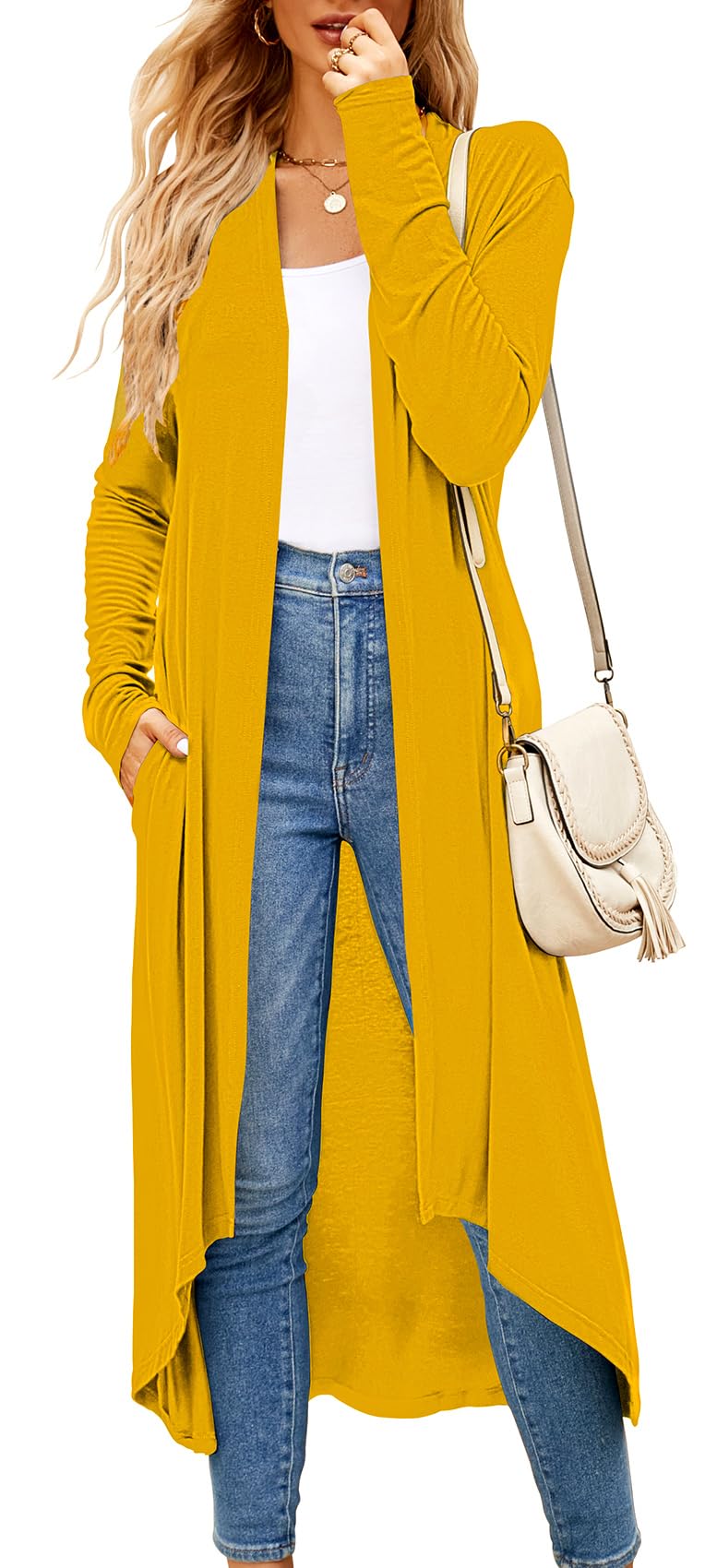 Newchoice Womens Long Cardigan Lightweight Long Sleeve Cardigan Duster