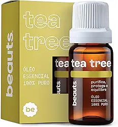 Óleo Essencial Melaleuca (Tea Tree) - 100% Puro e Natural - Purifica, Fortalece a Imunidade, Equilibra a Oleosidade da Pele, Alivia Irritações e Caspa - Para Aromaterapia, Difusor de Óleo Essencial e Massagem - Vegano, 10 mL, Beauts