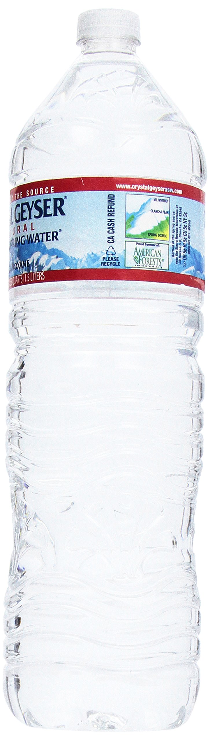 Crystal Geyser, Alpine Spring Water, 1.5 Liter Bottle (Pack of 6)