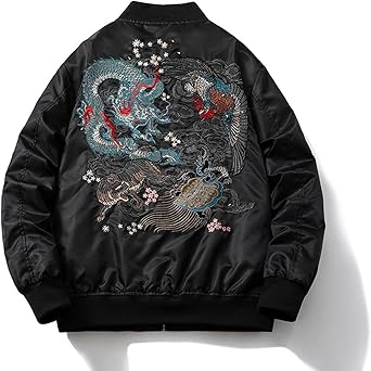 虎刺繍 スタジャンジャケット メンズ Amazon | [BAGAD] ジャンパー メンズ レディース 虎柄刺繍