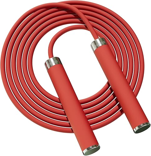 Miniatura 7 de Cuerda de saltar ajustable para fitness en casa, cordón de PVC antienredos de 0.197 in con rodamientos de bolas, asas de goma antideslizante y