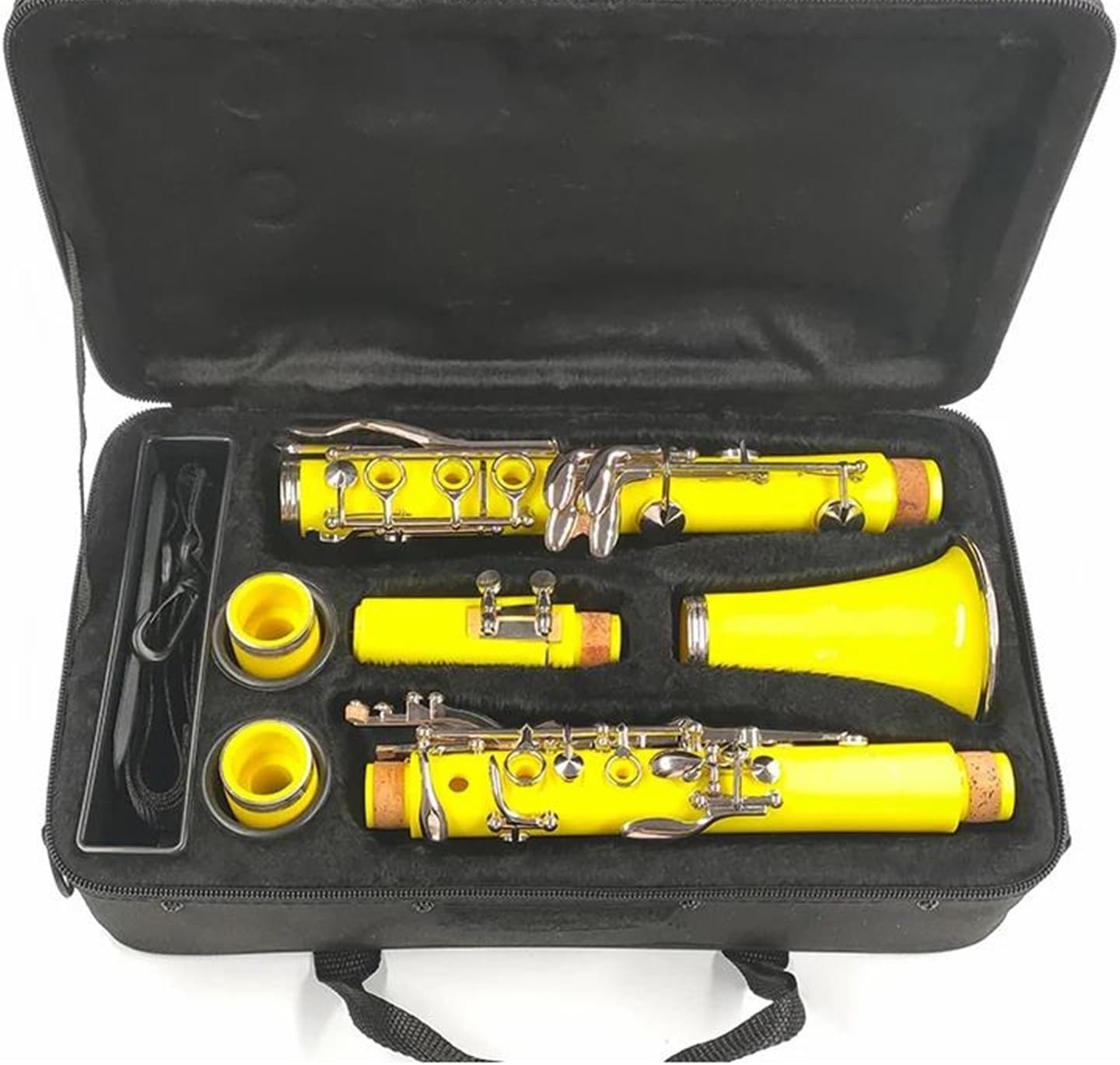 Clarinet Musical Instruments Bb Clarinet 17 Copper Nickel Keys ABS Body Nickel Plated Surface Material Clarinet Professional Clarinet(Pink)