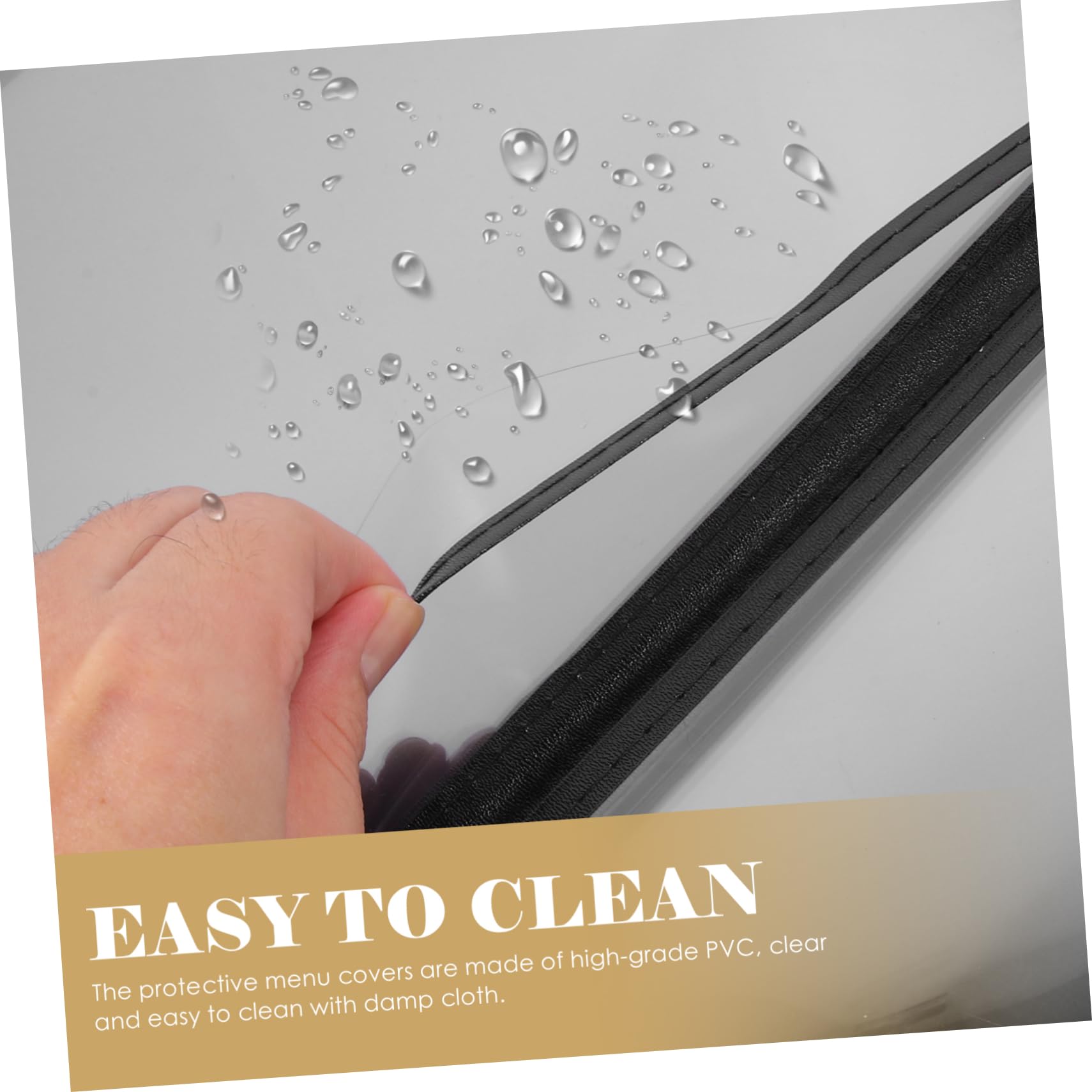 Mikikit 2 Piezas para Menús de Restaurante PVC Resistente al Agua y Aceite Carpeta Organizadora Reutilizable de Páginas para Cafeterías Bares y Funda para de
