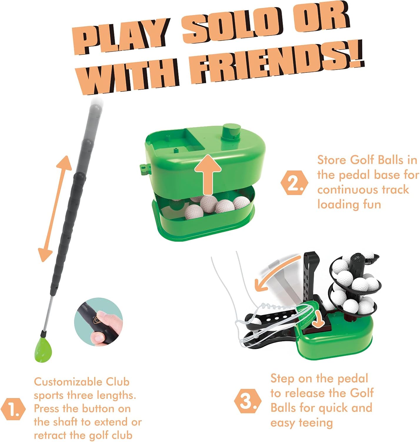 FUN LITTLE TOYS Kids Golf Toys Set, Outdoor Lawn Sport Toy, Educational Sports Game, Training Golf Balls, Club Equipment Set, Gift for Preschool Boys and Girls : Toys & Games