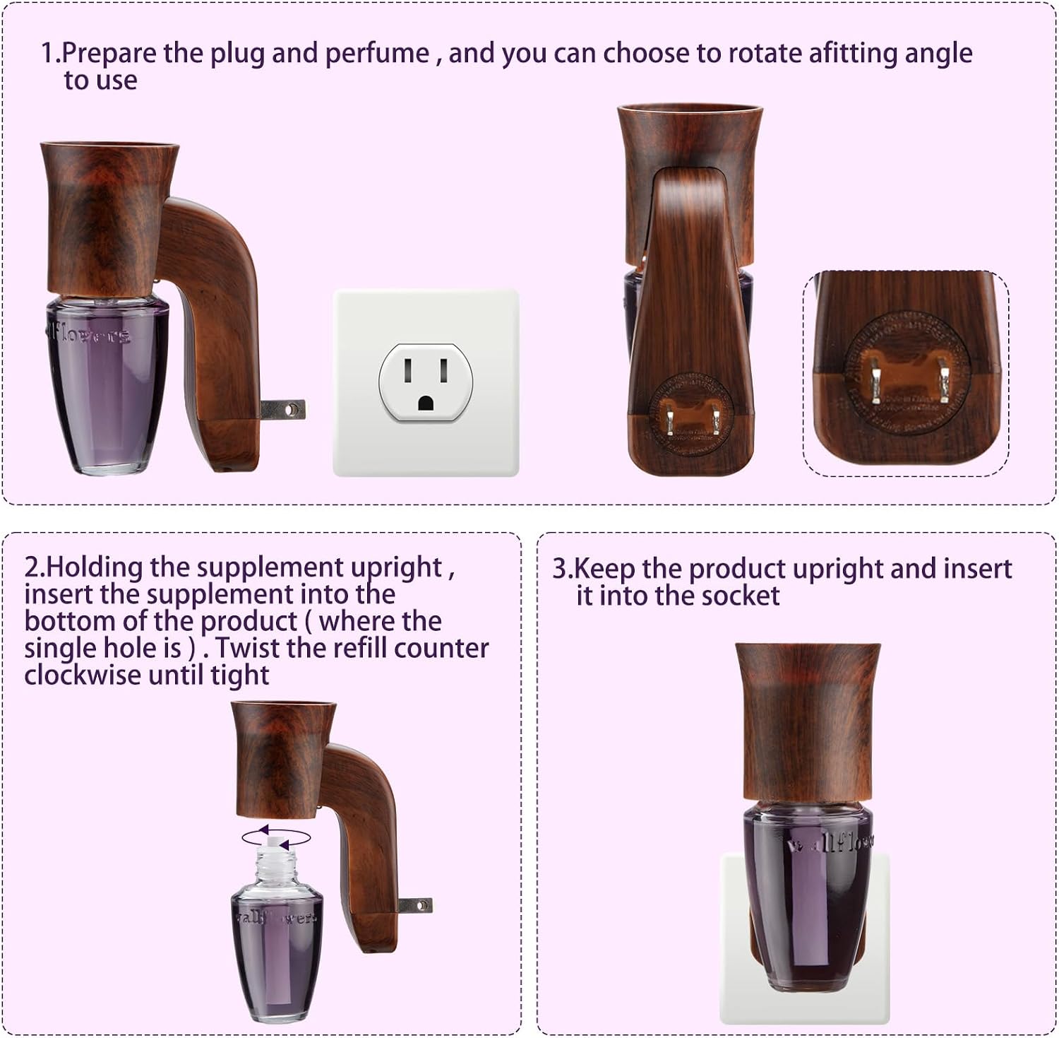 Nitial 5 Pcs Wall Fragrance Plug in with Night Light image 2