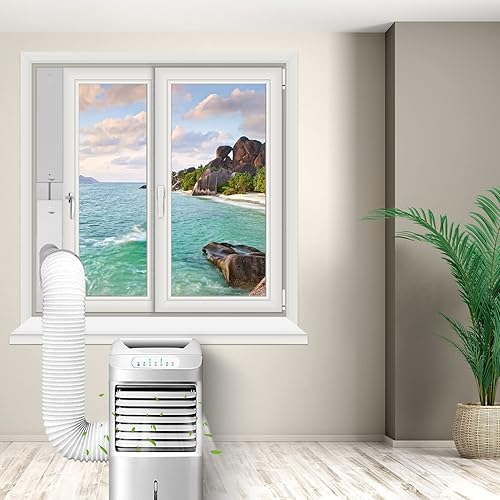 Miniatura 6 de Kit de ventilación de ventana de aire acondicionado portátil, kit de sellado de ventana ajustable para aire acondicionado portátil, kit de