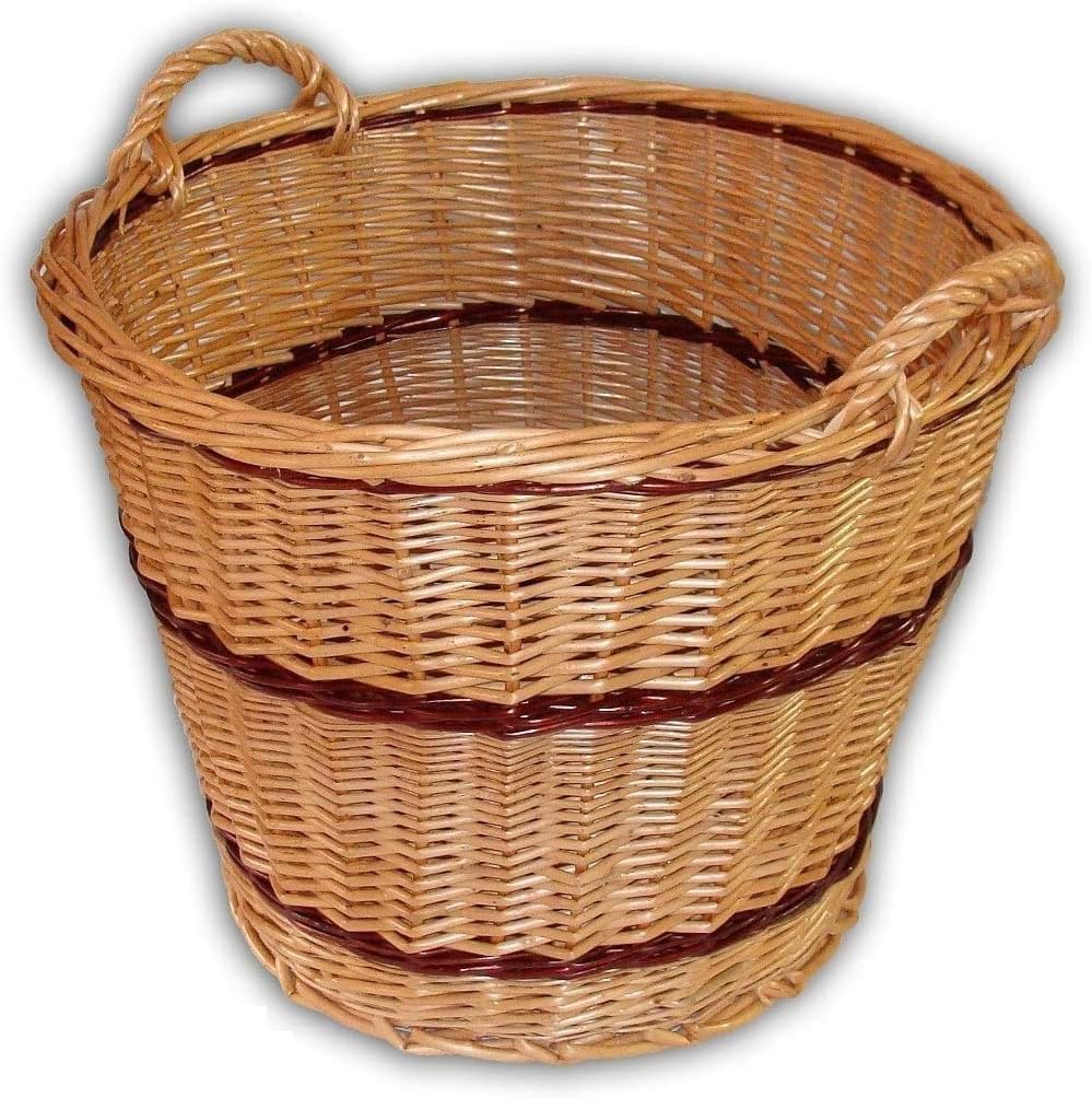 Wilpo Fireplace basket 56x56x45 Wooden basket Harvest basket Hay Basket Willow Potato basket