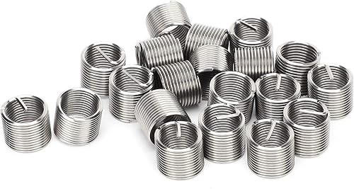Miniatura 29 de Hilitand 20 piezas de insertos de hilo de alambre de rosca de la manga de rosca de reparación de buje de fijación de tornillo (2.5D)
