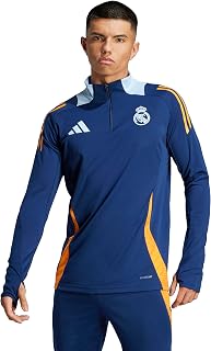 adidas Men's Real Madrid Competition Training Top, Team Navy Blue/Crew Orange/Blue, Large