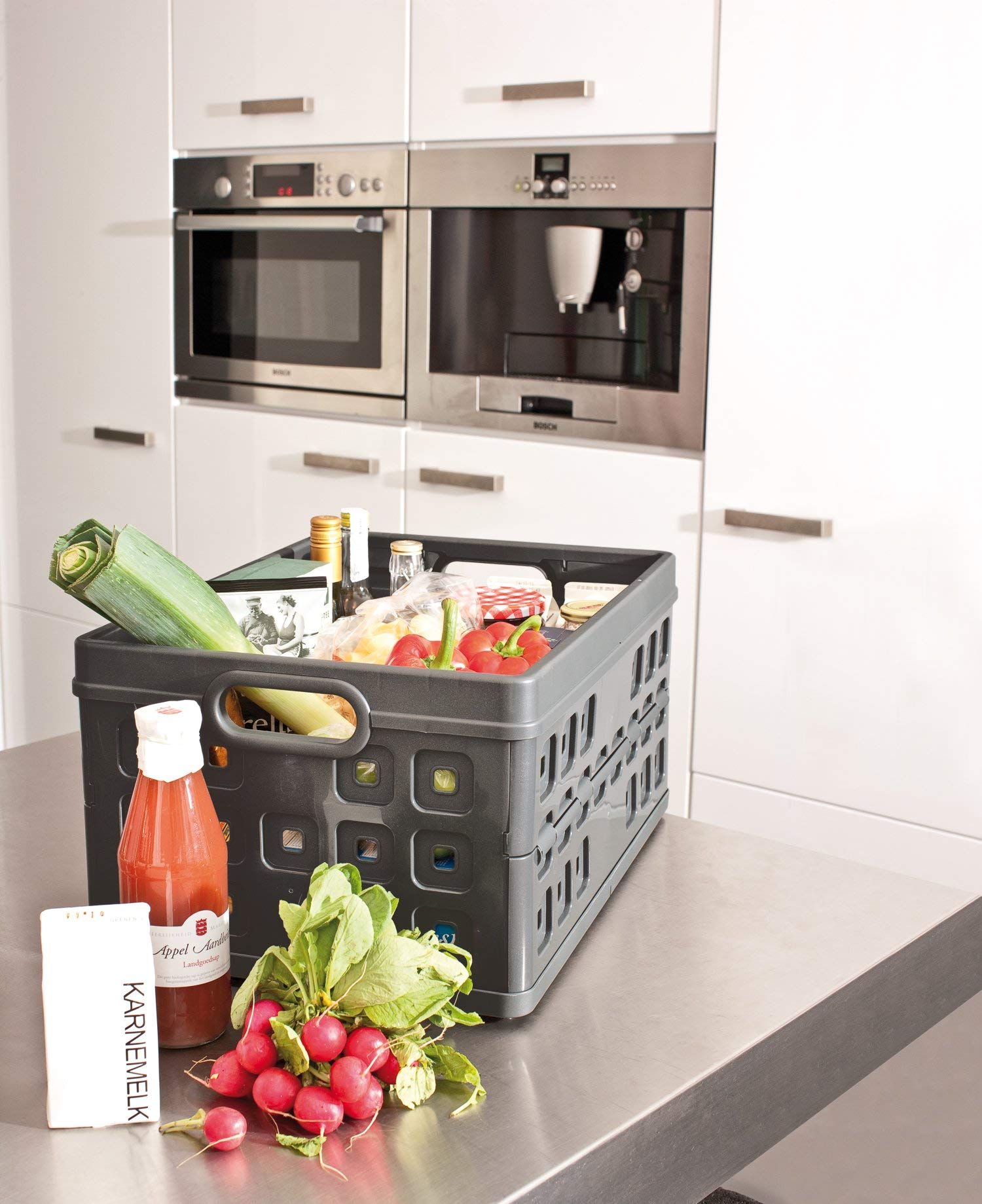 Sunware Square Folding Box 46 Litre Anthracite Colour