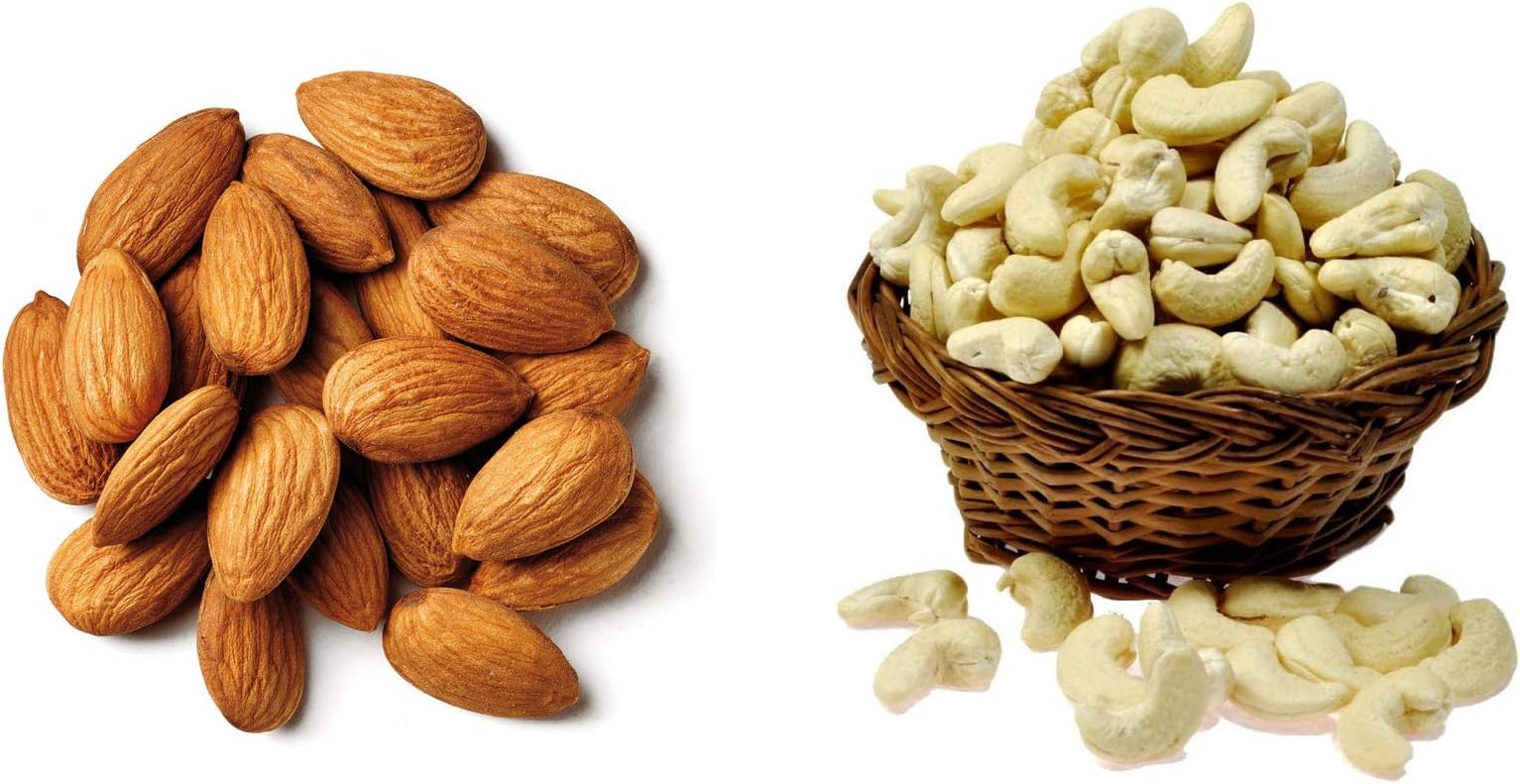 Ancy Foods 100% Natural Jumbo Almonds and Cashews (Badam and Kaju), 2 X 250 g