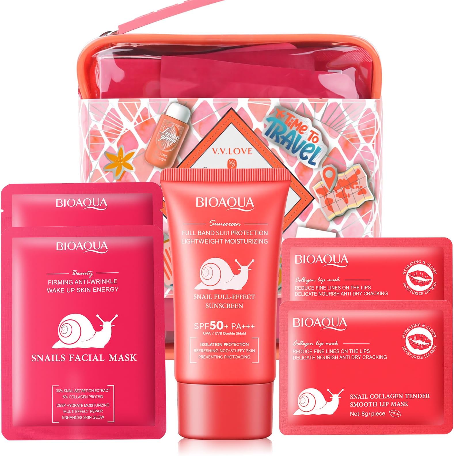 Gifts for Women Body Skincare Gift Set,8Pcs Pamper Gifts for Women Travel Size Sunscreen Body Wash Set Moisturizing Sun Protection Womens Gift Sets for Girls Friends Mothers Day Birthday Valentines