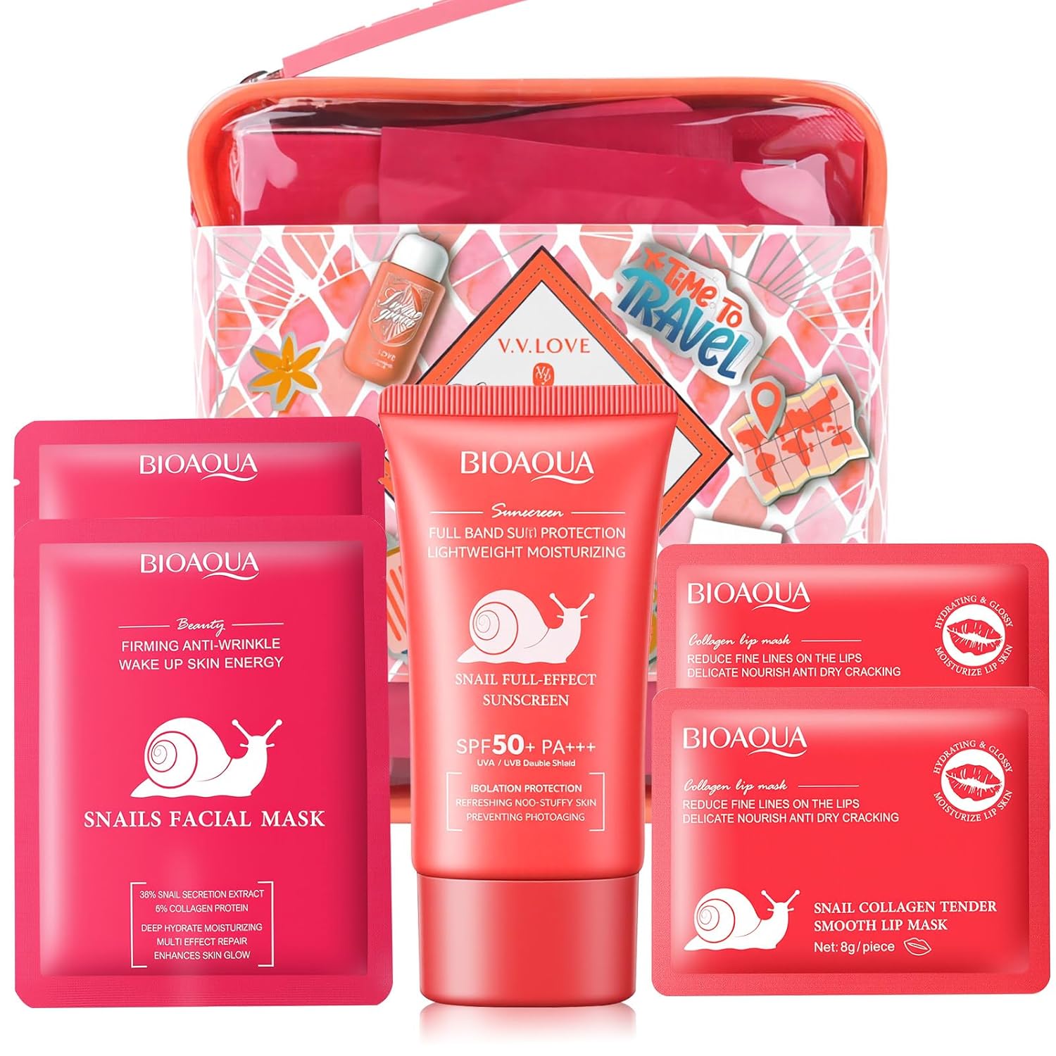 Gifts for Women Skin Care Set, 8 Pcs Spa Gifts for Women Complete Travel -Size Spa ...