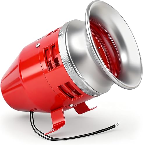 Baomain MS-390 110V AC 0.93A Motor Siren - 125dB alarma industrial con carcasa metálica para sistemas de seguridad y alertas de emergencia