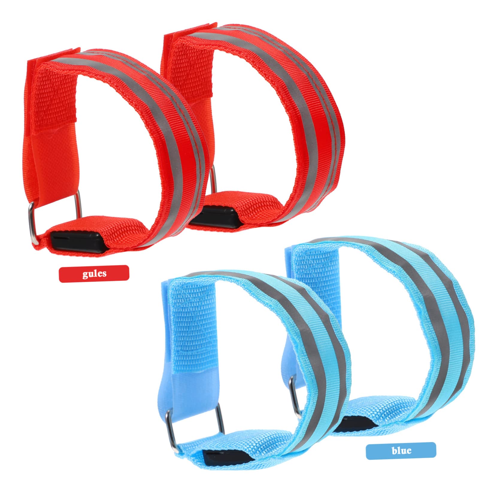Kisangel 4 Pièces Feux De Circulation LED Bracelets Lumineux Cheville Course De Nuit La Nuit avec Électronique LED