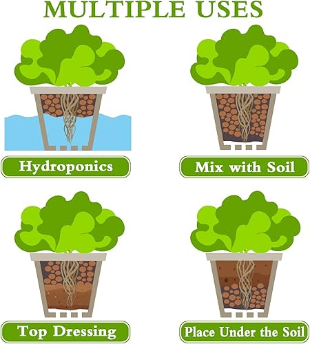 Miniatura 4 de Halatool Guijarros de arcilla orgánica de 12 libras de 0.157 in a 0.630 in para plantas, 100% natural, piedras de arcilla hidropónica para cultivo