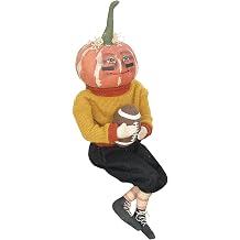 GALLERIE II Football Defense Dan Thanksgiving Pumpkin Harvest Folk Art Collectible Figurine Collectible Joe Spencer Gathered Traditions Home Decor Figurines Figurines Yellow