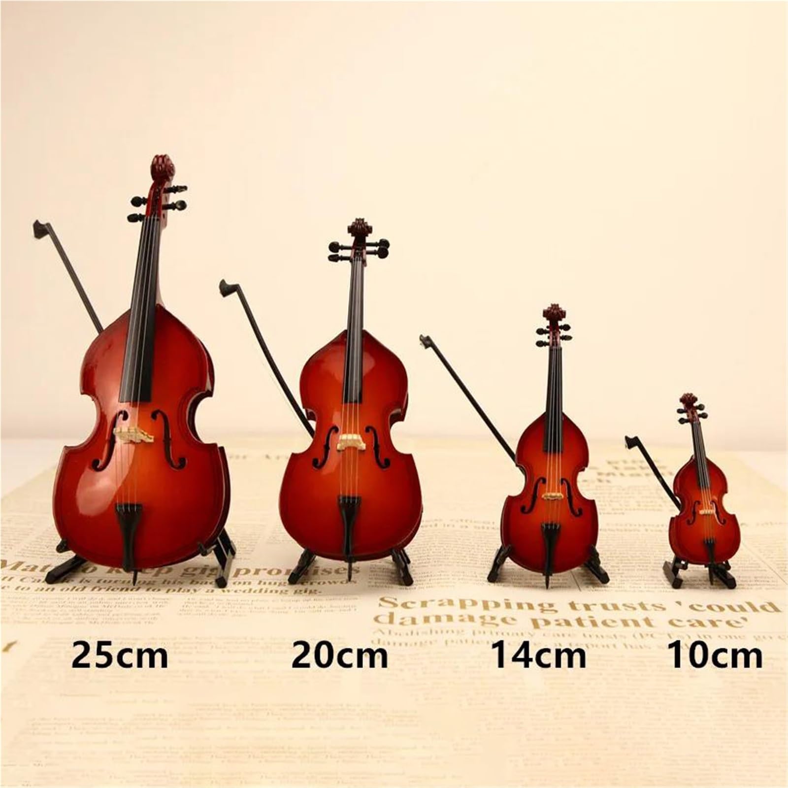Amazon.co.jp: ミニチュア楽器の装飾品 ミニチュアコントラバスモデル