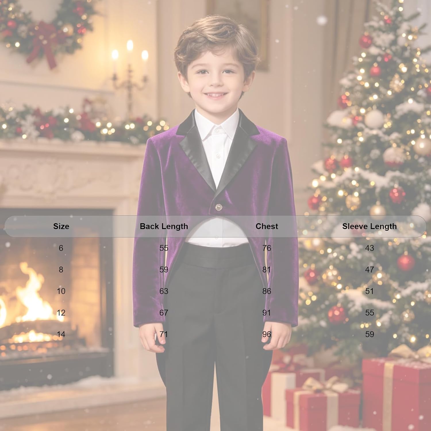 Long Sleeve Formal Coat Prom Pageant Boys Jacket