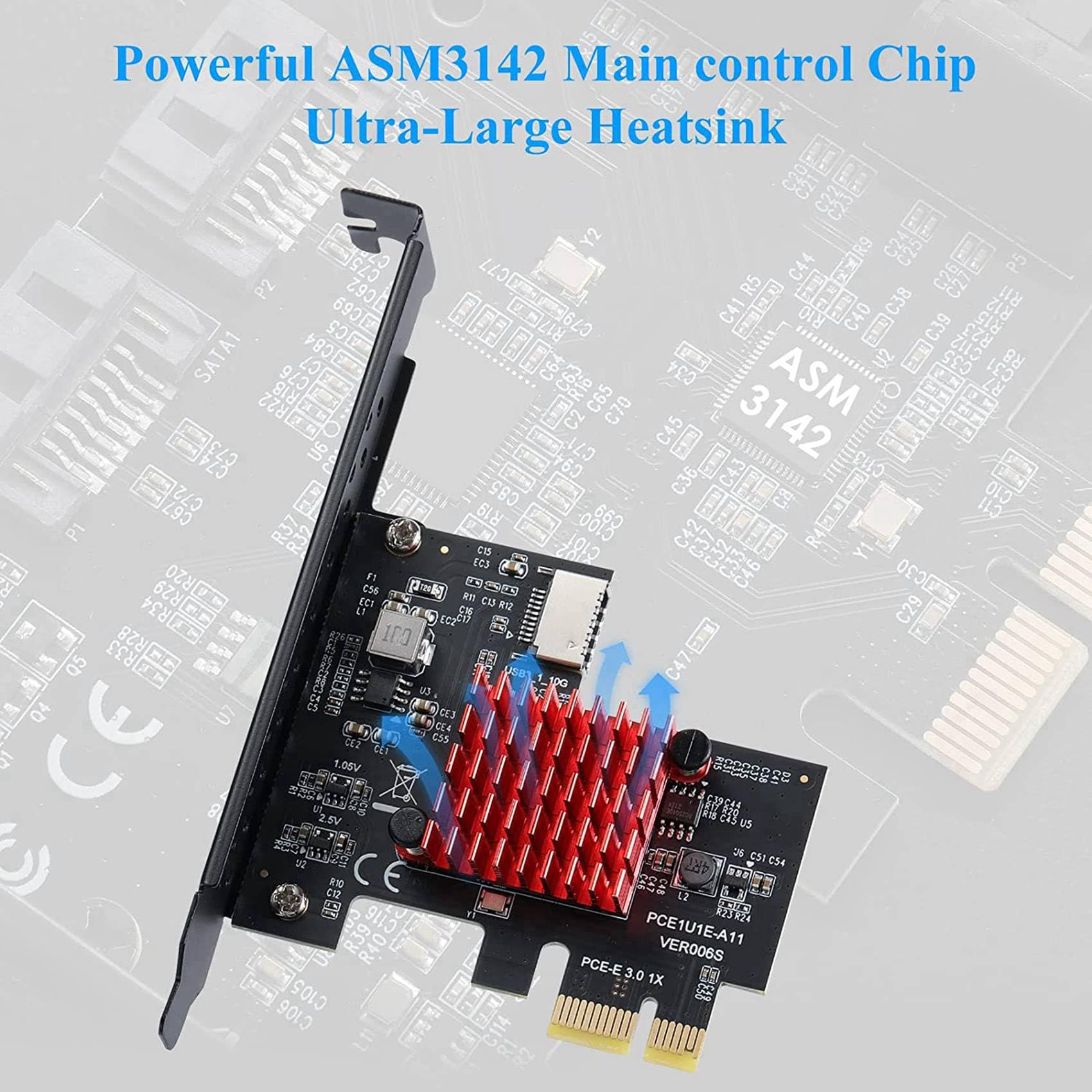 Tarjeta de expansión USB 3.1 Gen2 tipo E para panel frontal tipo C