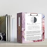 Vista 337 de Ospelelf Mini 3 Ring Binder, 2 Inch, Cute Pink Marble Binder for 5.5" x 8.5" with 5 Tab Dividers, File Folder Labels and Low Profile Clipboards