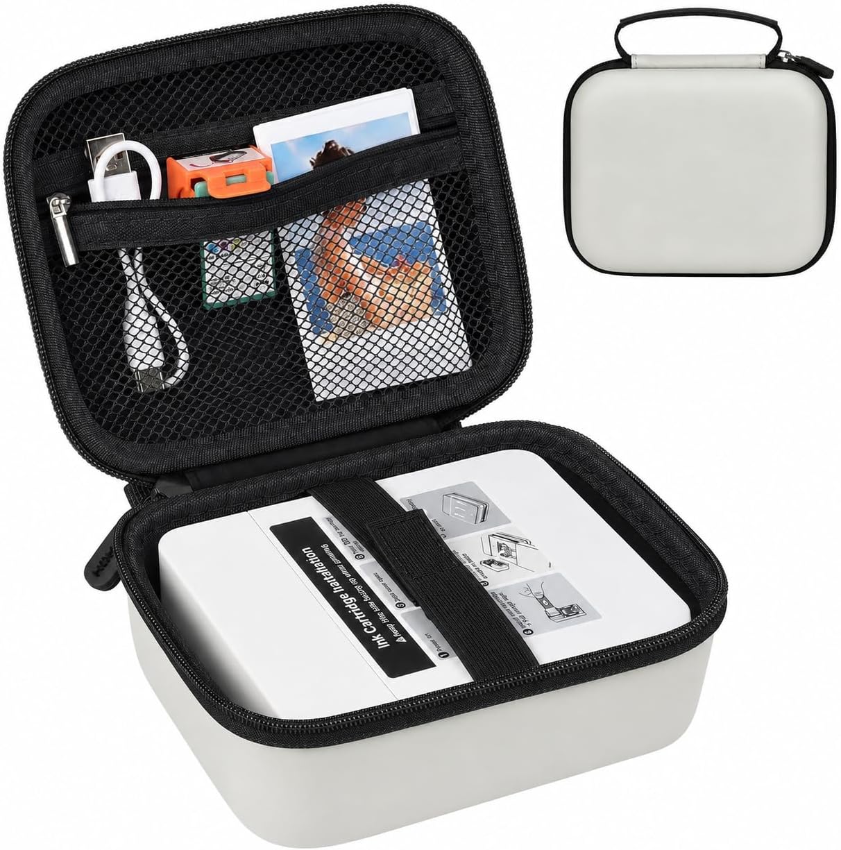 ANKHOH Photo Printer Carrying Case for Nelko PP01/PP03, Hard EVA