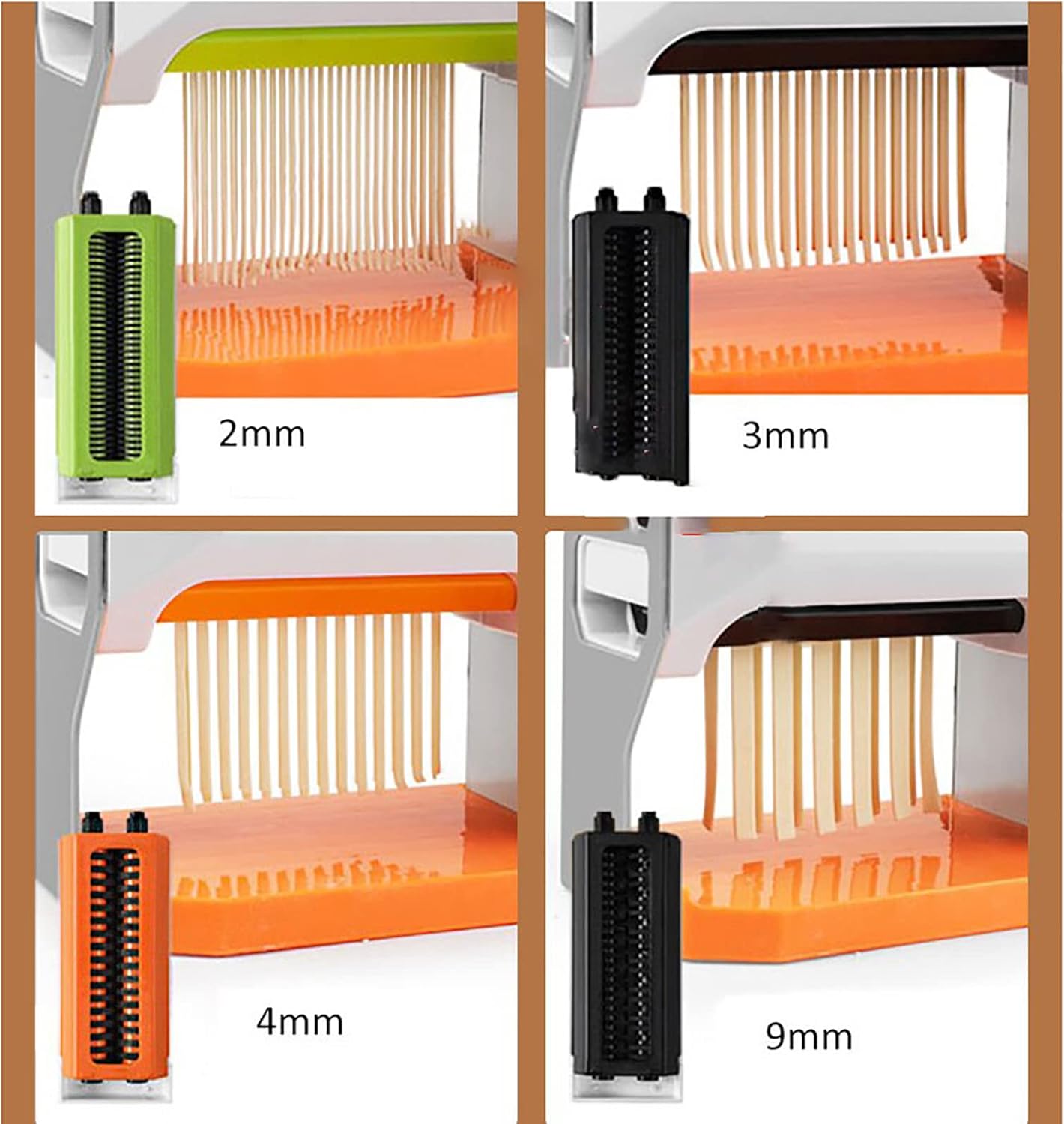 Multifunctional Pasta Maker Noodle Press Manual Dumpling Wrapping Machine with 4 Adjustable Thickness Setting Automatic to Create Your Own Delicious Spaghetti,White,23 * 32cm