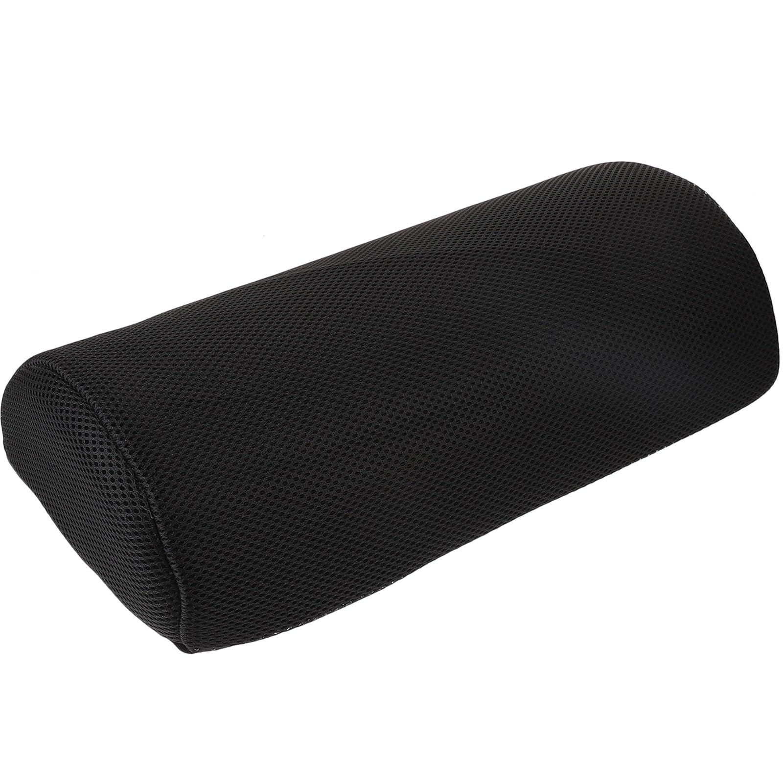 Coussin repose-pieds ergonomique demi-cylindrique en maille noire pour bureau à domicile