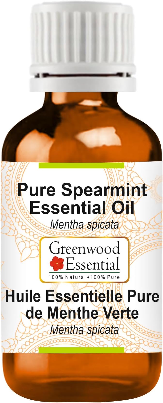 Greenwood Essential Pure Spearmint Essential Oil (Mentha spicata) 100% Natural Therapeutic Grade Steam Distilled 30ml (1 oz)