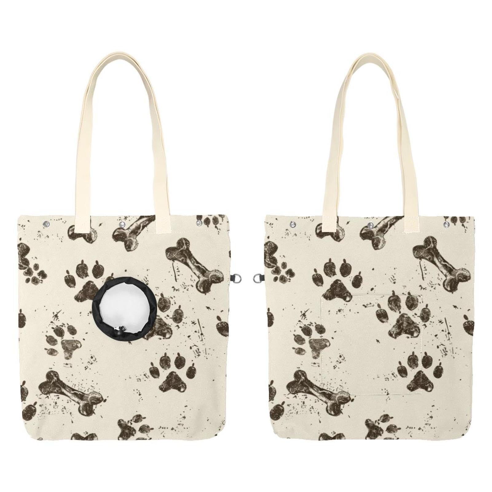 Sac de transport pour chat et petit chien portable en toile résistante