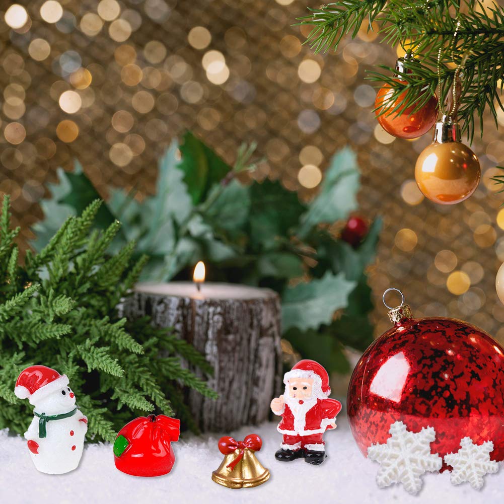 24 Figurines Miniatures De Bonhommes De Neige En Résine - Décorations De Noël Pour Micro-paysages, Jardin De Fées, étagères Et Tables De Fête - 5