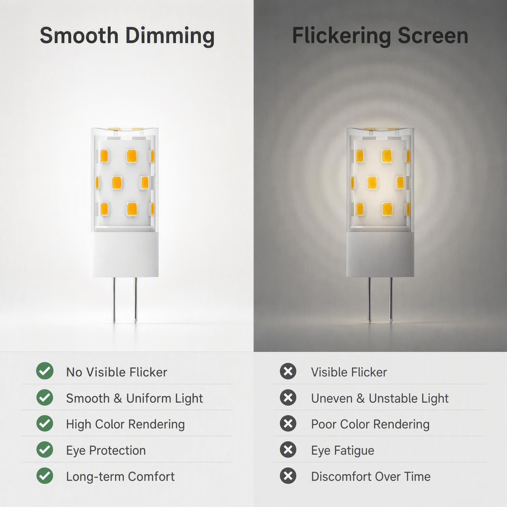 GY6.35 LED Dimmbar 5W Keramik Lampe 580LM 110-130V Warmweiß 10er-Pack